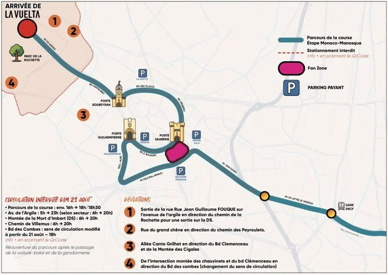 La Vuelta à Manosque : les rues à éviter le 23 août
