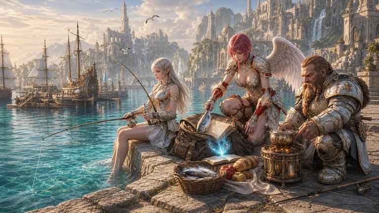 Illustration conceptuelle 3 du MMORPG avec IA Lineage2AI