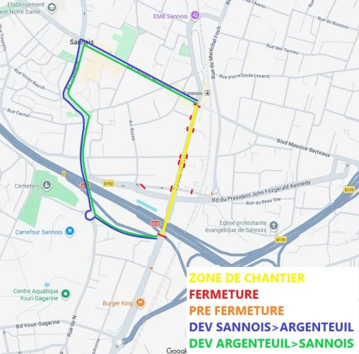 À Sannois, une fermeture nocturne change les trajets