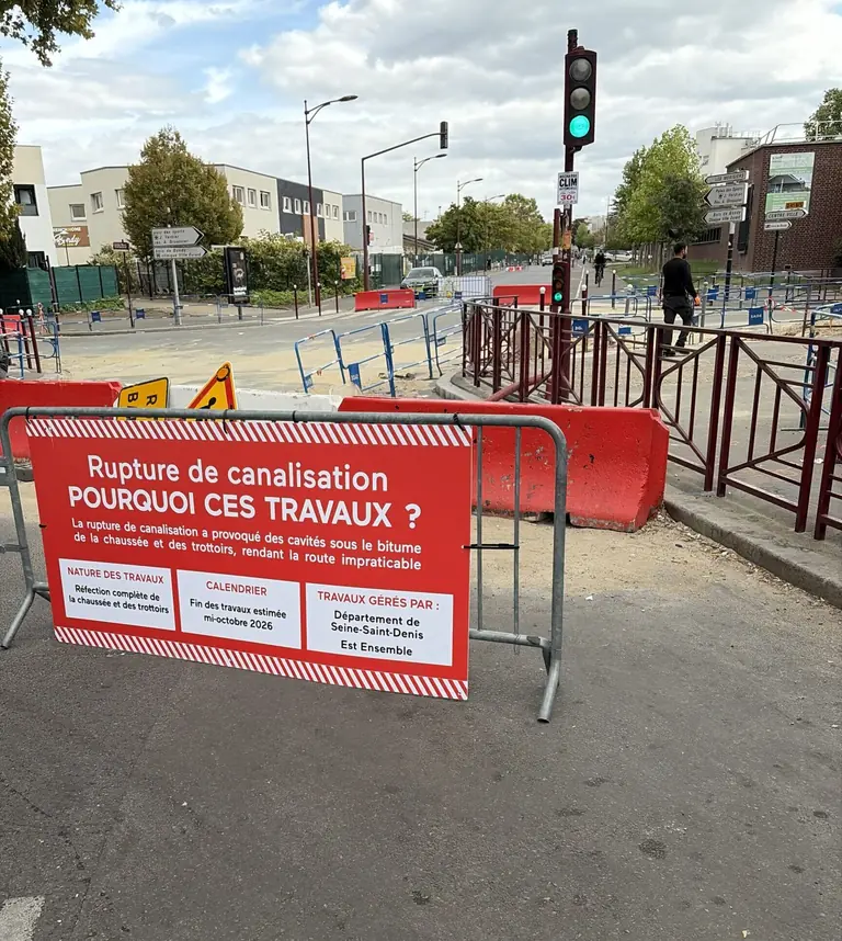 Bondy : la route d’Aulnay coupée jusqu’à la mi-octobre après la rupture de canalisation