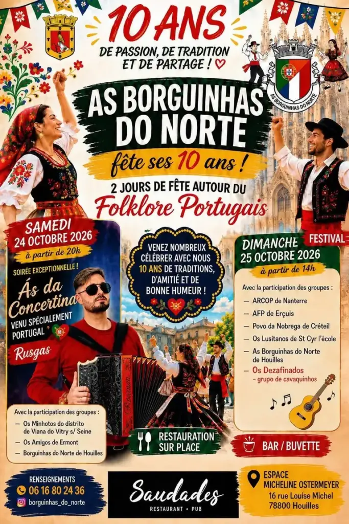 10 ans de folklore portugais fêtés à Houilles le 24 octobre